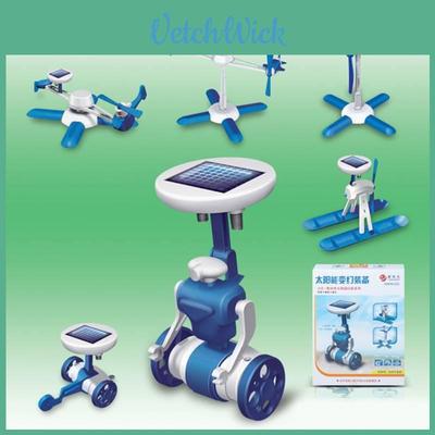 6in1 Solar Energy Plastic Building Toy For Children Creative Playtime