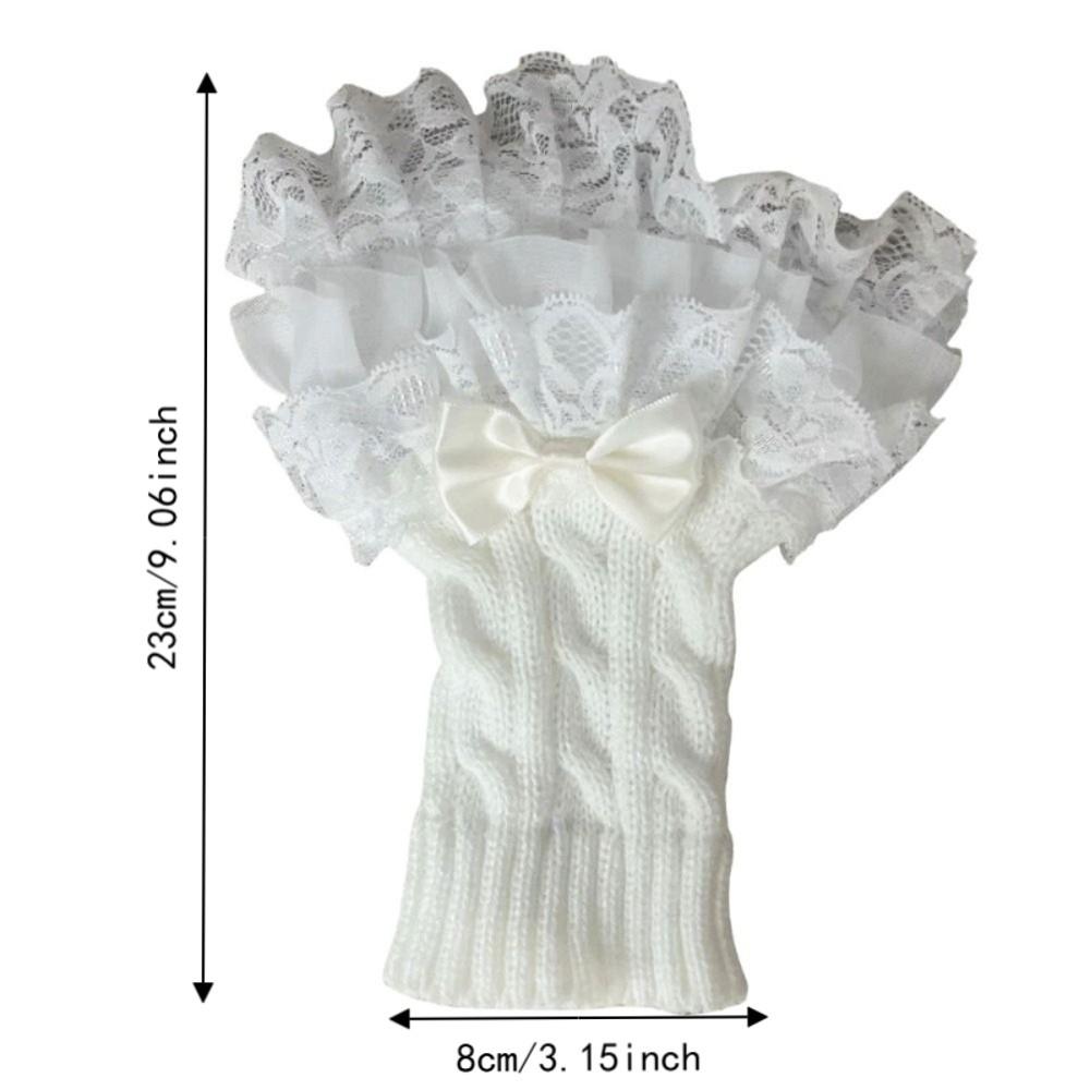 Foot Warmer Lace Knitted Gloves Acrylic Fibers Lolita Hand Sleeves Fall Winter Season
