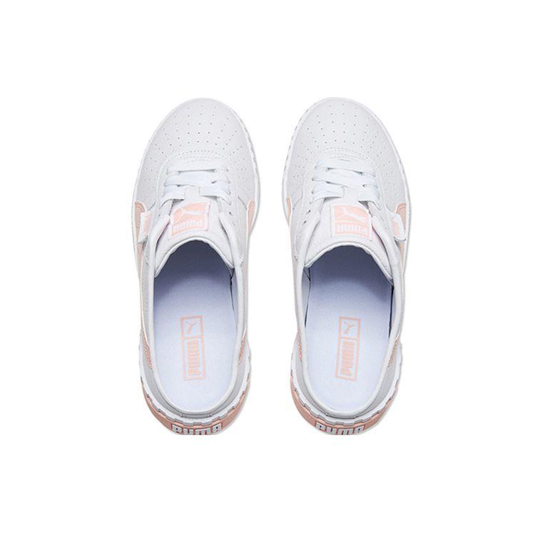 Puma Cali Series Lo Slip On Mule Retro Low Top Skate Shoes Women Sneaker Pink Peach White 370484-06