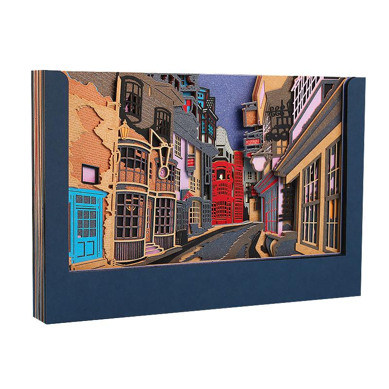 Harry Potter Diagon Alley 3D Sticky Notes Paper Carving - Creative Tear-off Gift and Ornament