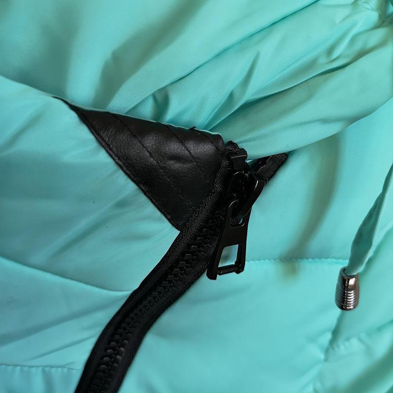 Jachetă Parka din bumbac Causal de iarnă pentru femei Jachetă mijlocie lungă cu glugă Guler cu fermoar Buzunar cald subțire Culoare uni