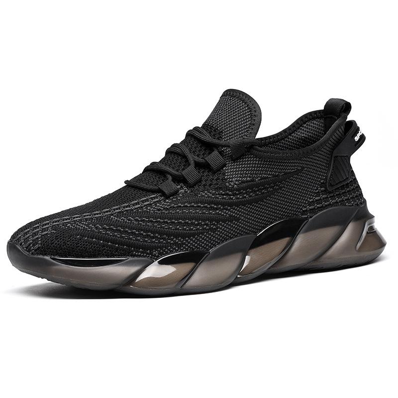 Flying woven men's shoes summer sports breathable casual mesh shoes soft-soled mesh shoes men's dirt-resistant travel shoes trendy coconut shoes