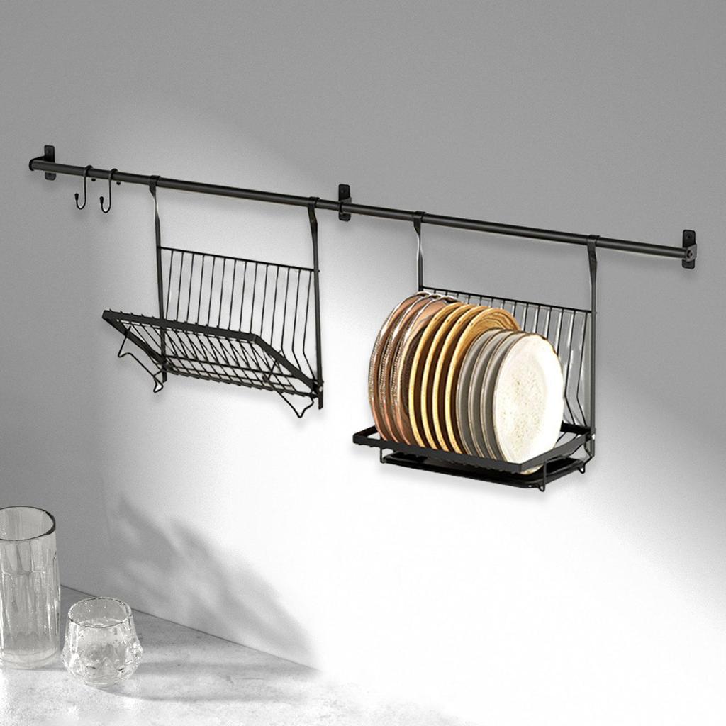 Wall Hanging Dish Rack Solid Shower Rack for Household Pantry Indoor/Outdoor