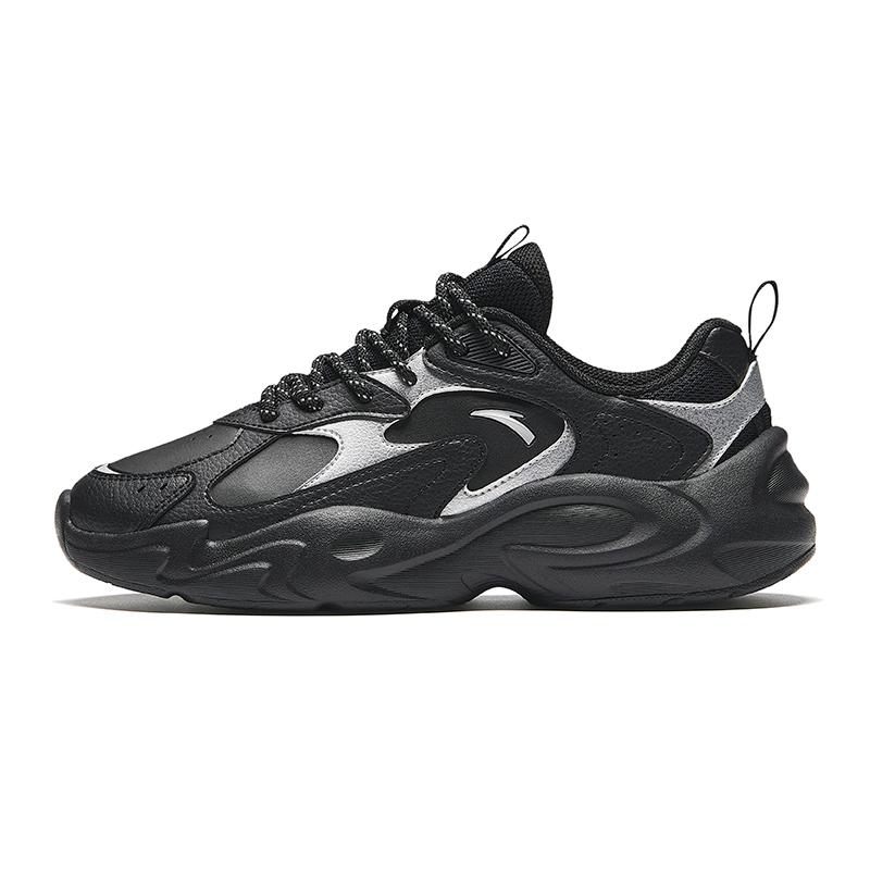 ANTA Retro Dad Shoes Black Gray Women 922438805-8 35.5