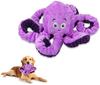 Jinfanshurich Indestructible Dog Toy, Squeaky Plush Octopus, Durable Interactive Chew Toy for Small Medium & Large Dogs (Purple)