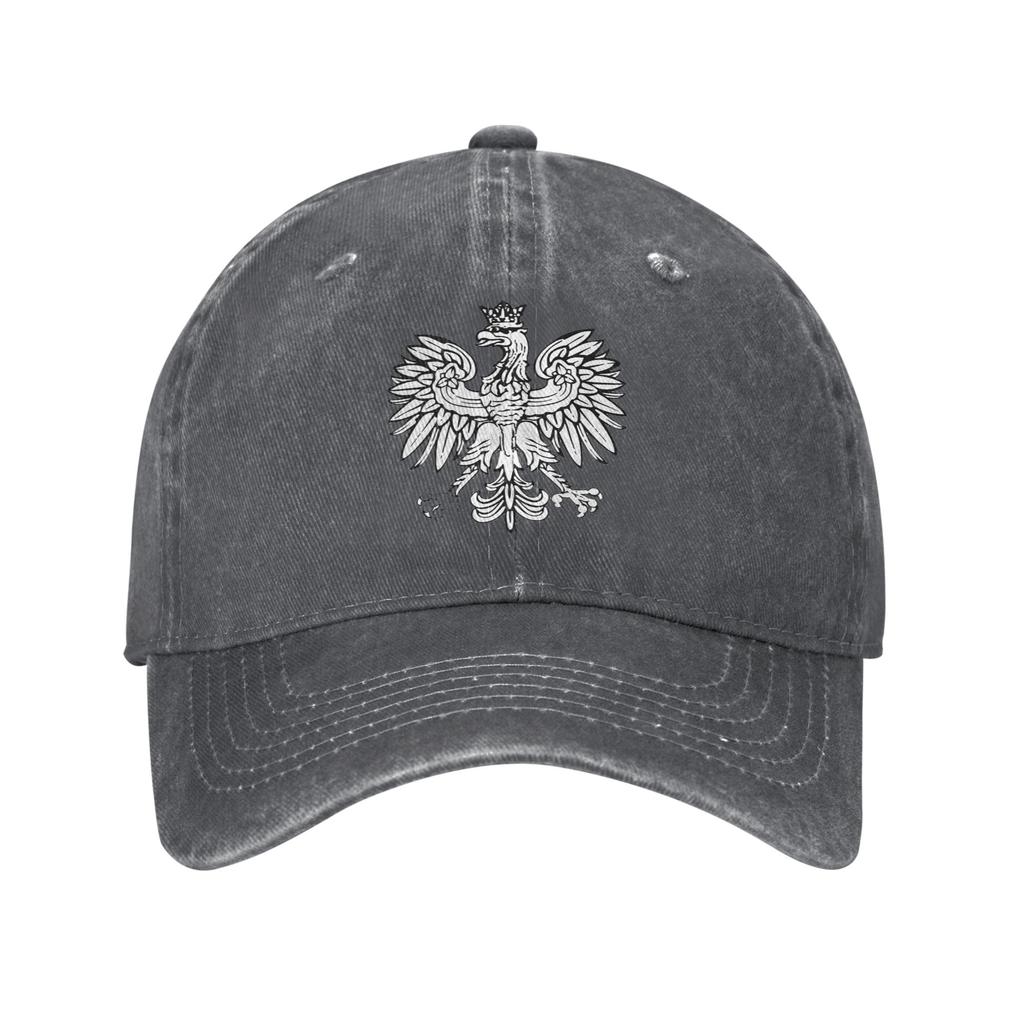 Polnischer Weißer Adler Denim Stoff Kappe Lässige Baseballkappen Verstellbare Mütze Sommer Unisex Baseballkappen