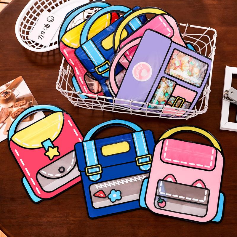 5Pcs Children'S Birthday Gifts Bag Cartoon Nonwoven/Plastic Snack Candy Lunch Handbag For Kids Gift Bag