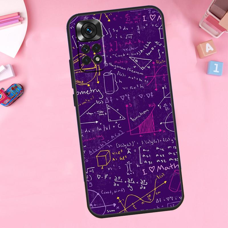 Physics Science Maths Formula Case For Xiaomi Redmi Note 11 8 9 10 Pro 12 Turbo 8T 9S 10S 11S 12S Redmi 12C 10C 9C Cover