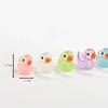 5-20pcs Luminous Micro Landscape Duck Ornaments Handcrafts Small Cute Mini Resin Yellow Duck DIY Resin Dollhouse Decoration