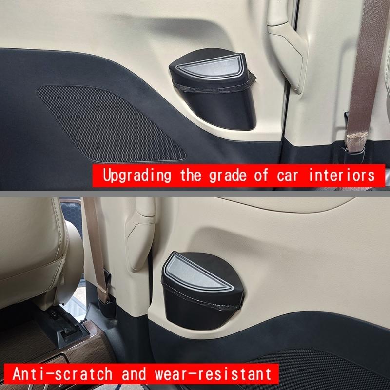 For Toyota Alphard Vellfire 40 Series  2024 ABS Middle row car door trash can Garbage storage box cover Interior Accessories