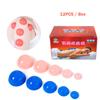 12Pcs Slimming Suction Cup Silicone Cupping Vacuum Tank Suction Cup Set Back Massager Chinese Health Therapy Treatment Tool