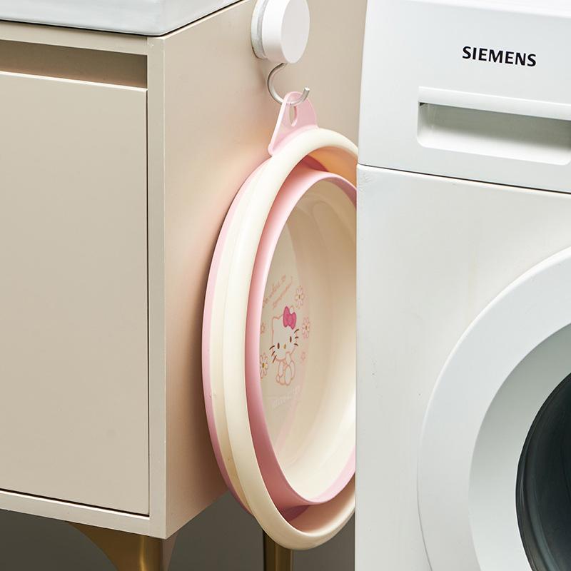 Children's Folding Basin for Household Use, Baby's Hand and Foot Washing Basin, Wall Mounted Foldable Thick Vegetable Washing Basin