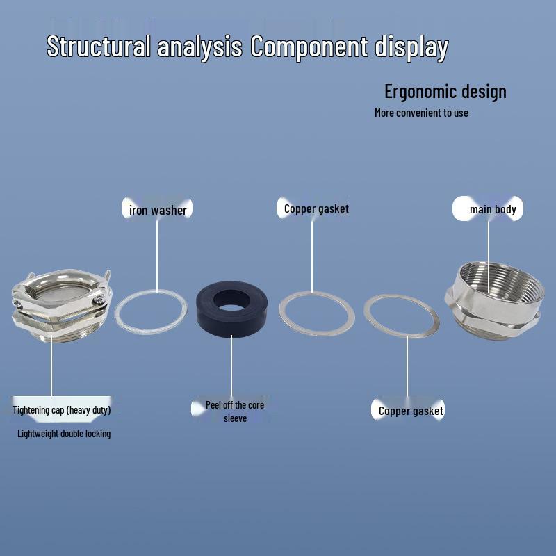 Pressacavo a Stella in Ottone Nichelato per Uso Leggero a Doppia Tenuta per Sistemi di Controllo Motori