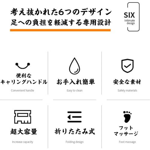 Fucaun Bird's-Eye Supervision - Thick Edges] Foldable Foot Bath Bucket [Only 8cm Folds for Versatile Use] Upgraded Quality, Foldable, Easy To Store, L