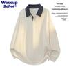 Wassup Sohot Men's Patchwork Polo Long Sleeve T-Shirt