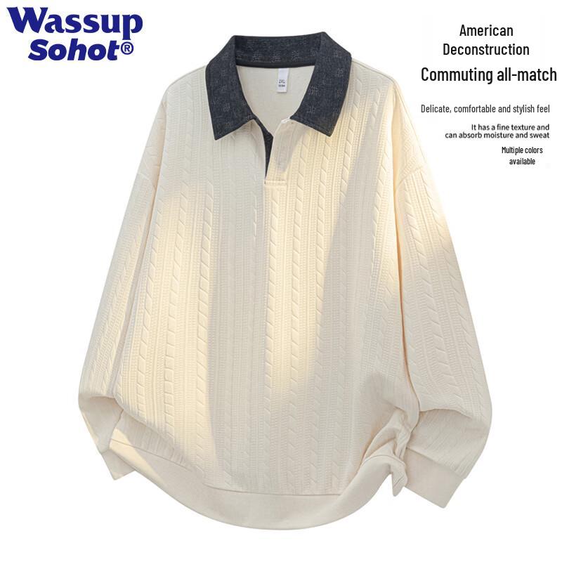 

Мужская толстовка с воротником-поло Sohot 4XL