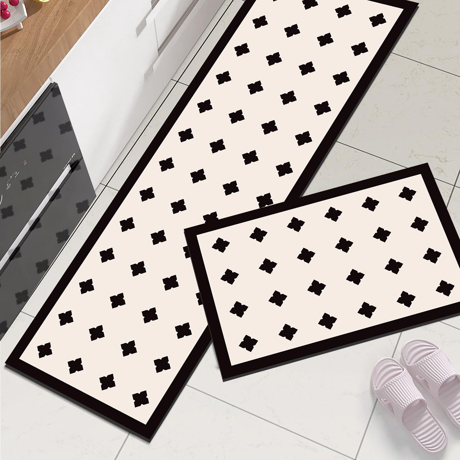 

Vintage Retro Kitche Mat Waterproof Long Area Kitchen Rug For Living Room Hallway Bathroom Mats Doormat Washable 40cmx60cm