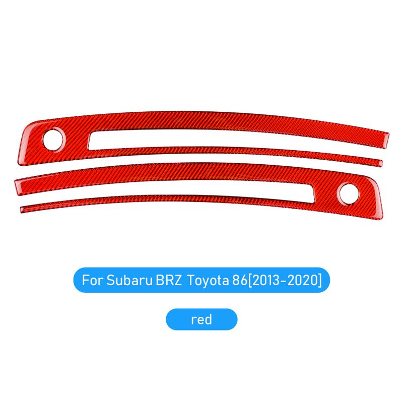 

Real Soft Carbon Fiber for Subaru BRZ Toyota 86 2013 2014 2015 2016 2017 2018 2019 2020 Car Front AC Outlet Vent Sticker Trim червоний