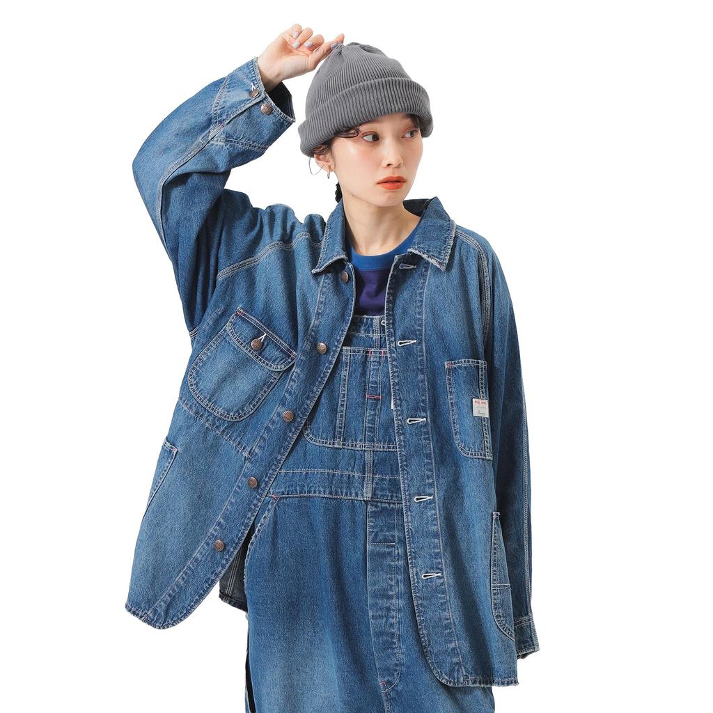BEAMS BOY Women's BIGMAC Fade Coverall Blouson (Special Order) INDIGO FREE