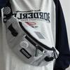 Bolsa Transversal Masculina Estilo Harajuku - Bolsa de Cintura Versátil para Ciclismo e Esportiva