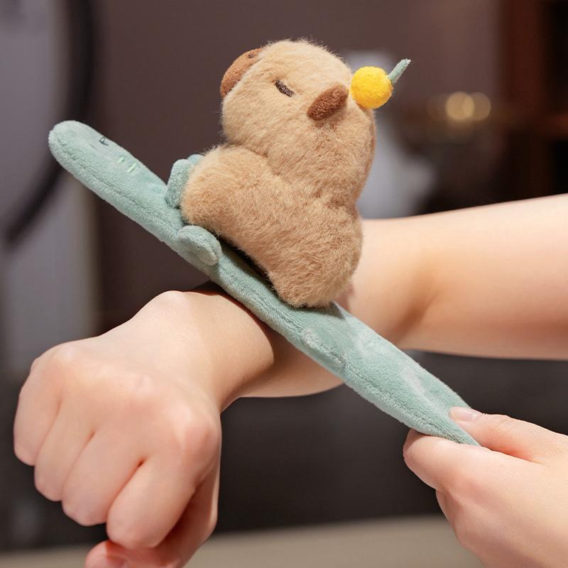 Creative Animal Slap Snap Wrap Wristband Brățară Capybara Câine Pisic Plush Hand Inel Brățară Jucării pentru copii Cadou amuzant creativ