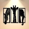 Metallväggkonstset Elefant Giraff Zebra 11,81 tum Modern Djurdekor Inomhus Utomhus Bröllop Jul Halloween Gåva Rum Heminredning