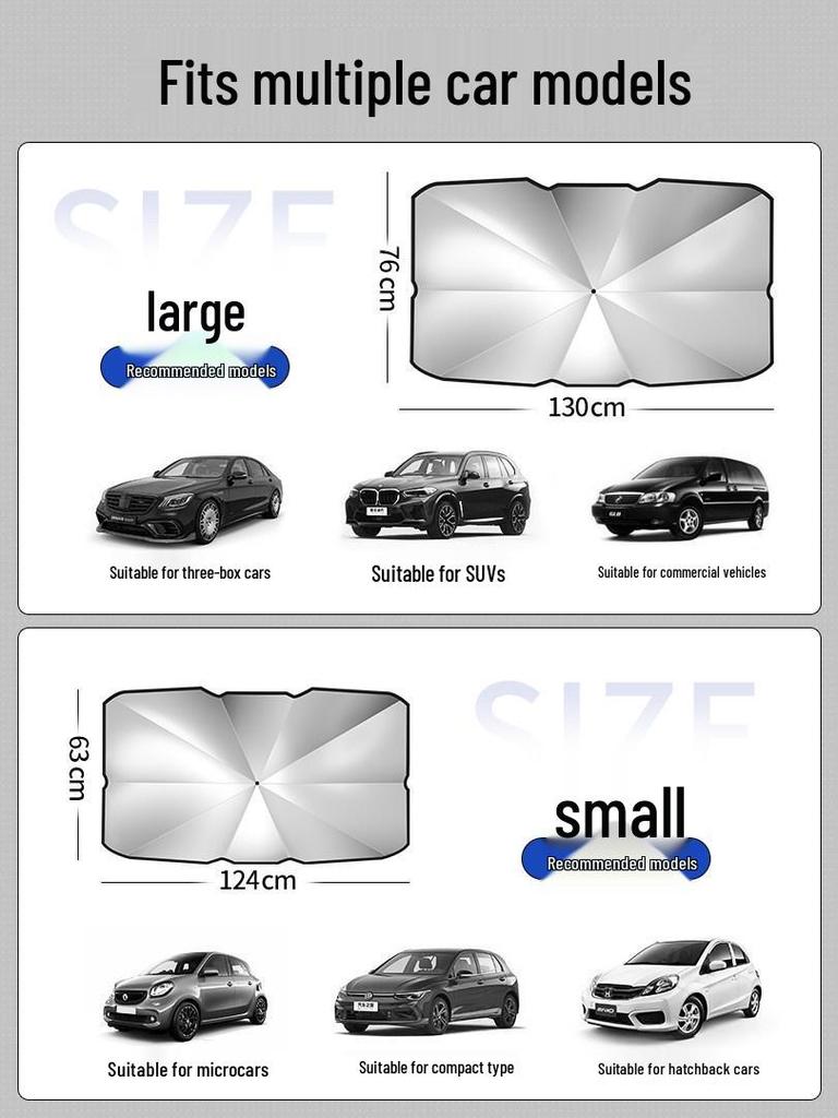 Car Sunshade for Window, Interior Protection, Heat Insulation, Sun Blocker, and Windshield Shield Cover