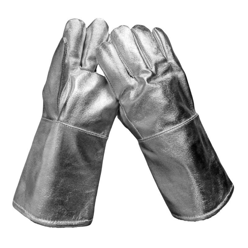Tingbai G538KE Heat-Resistant Aluminized Aramid Gloves