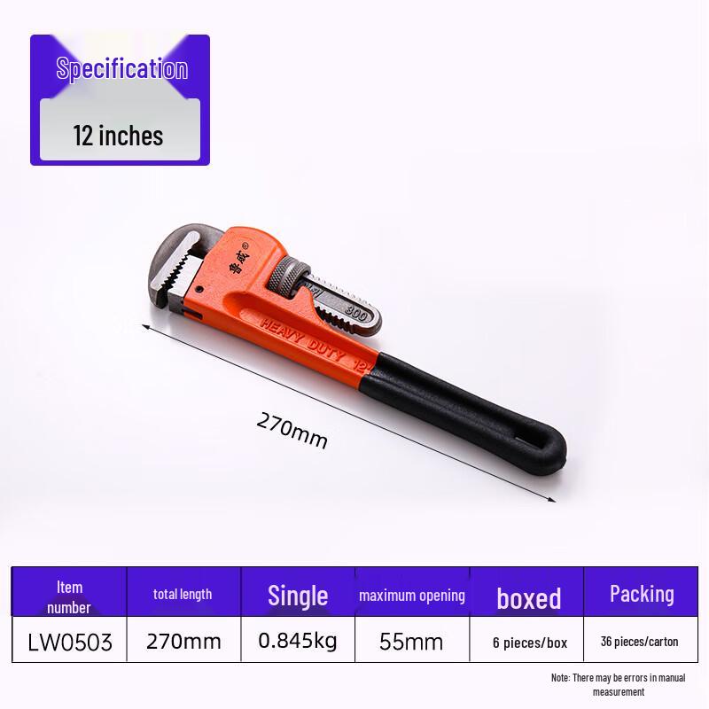 Luwei Heavy-Duty Multi-Function Pipe Wrench