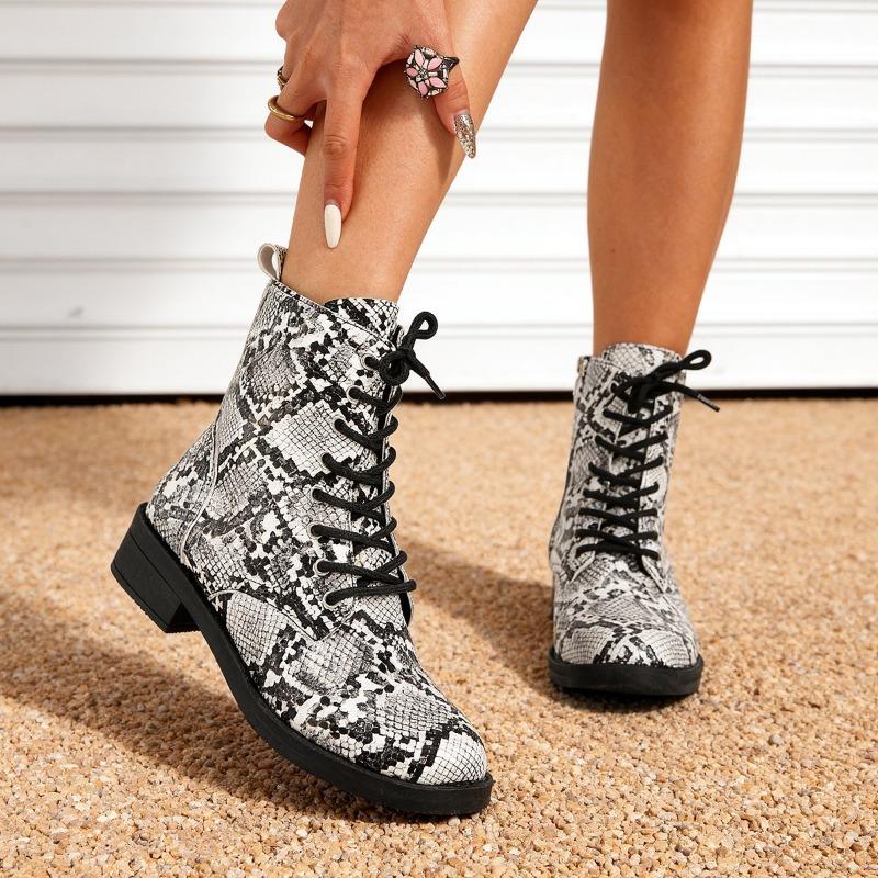 Pointed-toe Mid-heel Ankle Boots for Women's New Large-sized Fashion Boots and Women's Shoes