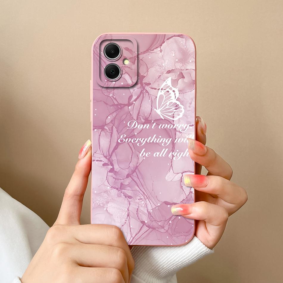 For Samsung Galaxy A05 A05S Case Cute Design Full Protection Funda For Samsung A 05 Soft Liquid Silicone Phone Back Cover Coque