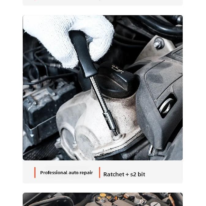 Industrial Grade 53-Piece Auto Repair Tool Set - 24/72 Tooth Socket Wrench Quick Repair Kit