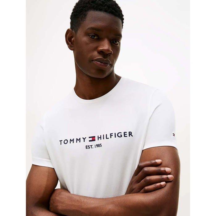 T-shirt - TOMMY HILFIGER - Logo - Blanc - Manches courtes - Taille L