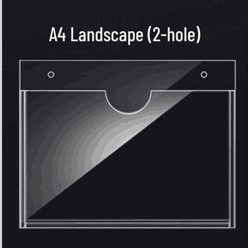 Acrylic A4 Horizontal Wall-Mount File Holder