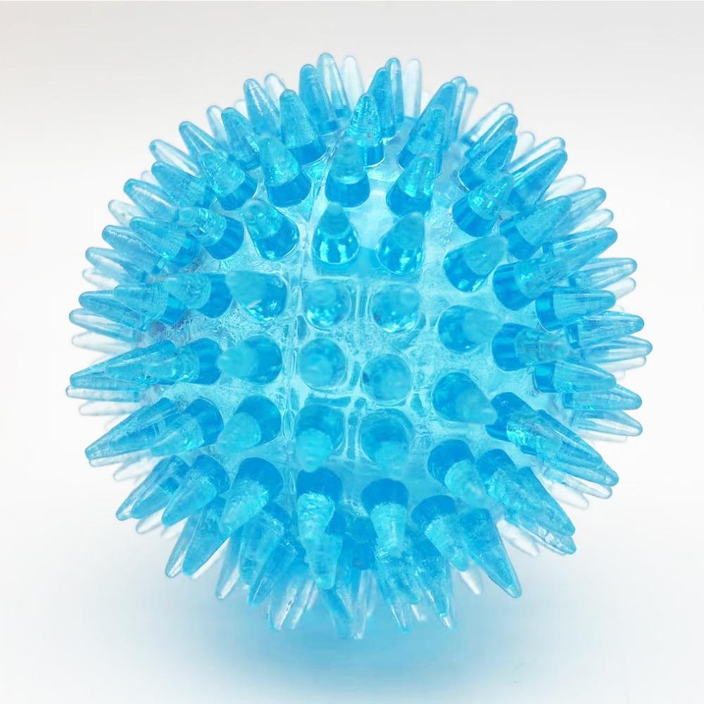 Brinquedos para Animais de Estimação Brinquedos Sonoros de TPR Bola Resistente a Mordidas de Cão Elástica Bola Espinho Médio e Grande Brinquedos para Cães