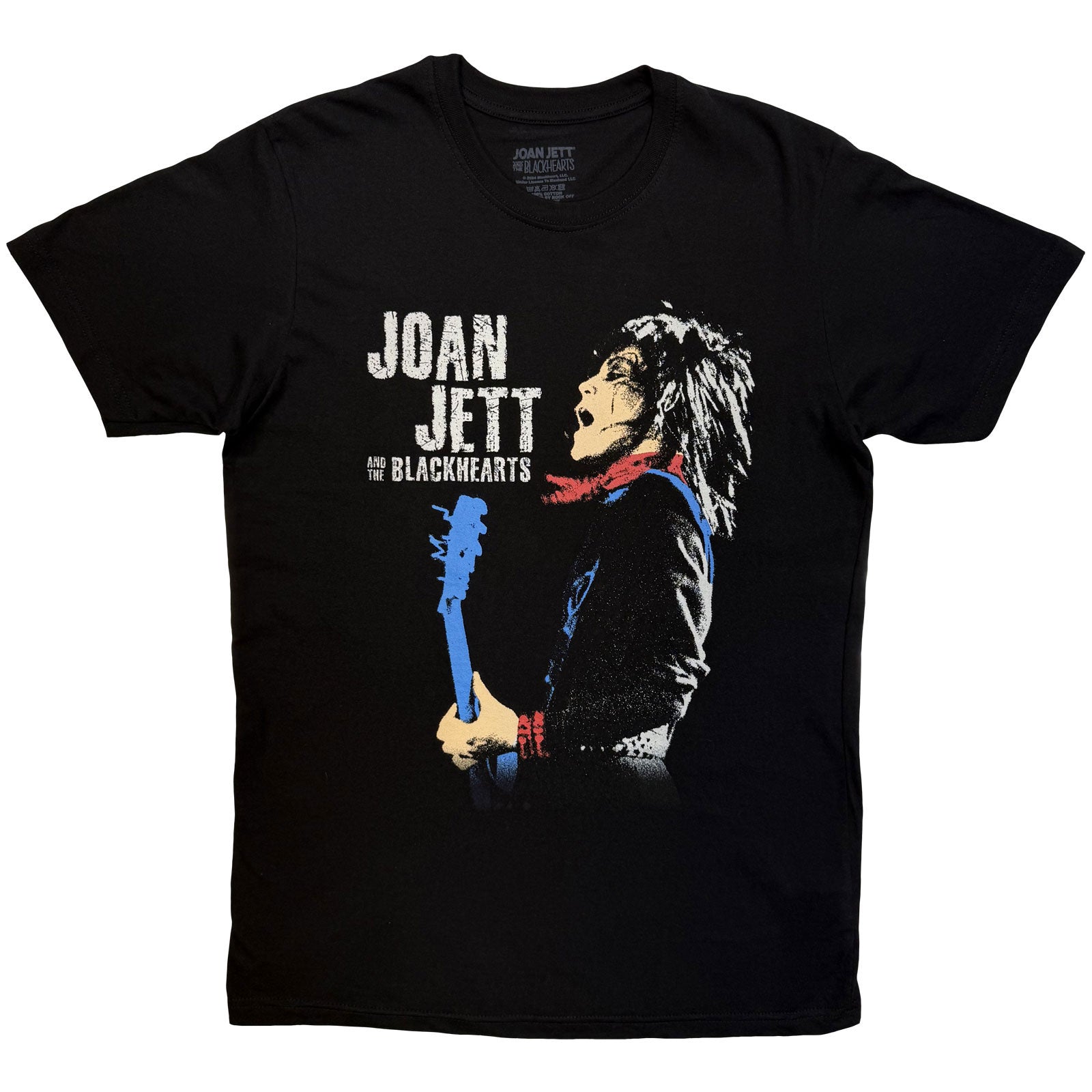 Joan Jett The Blackhearts TShirt Blue Guitar Black OFFICIAL NEW S