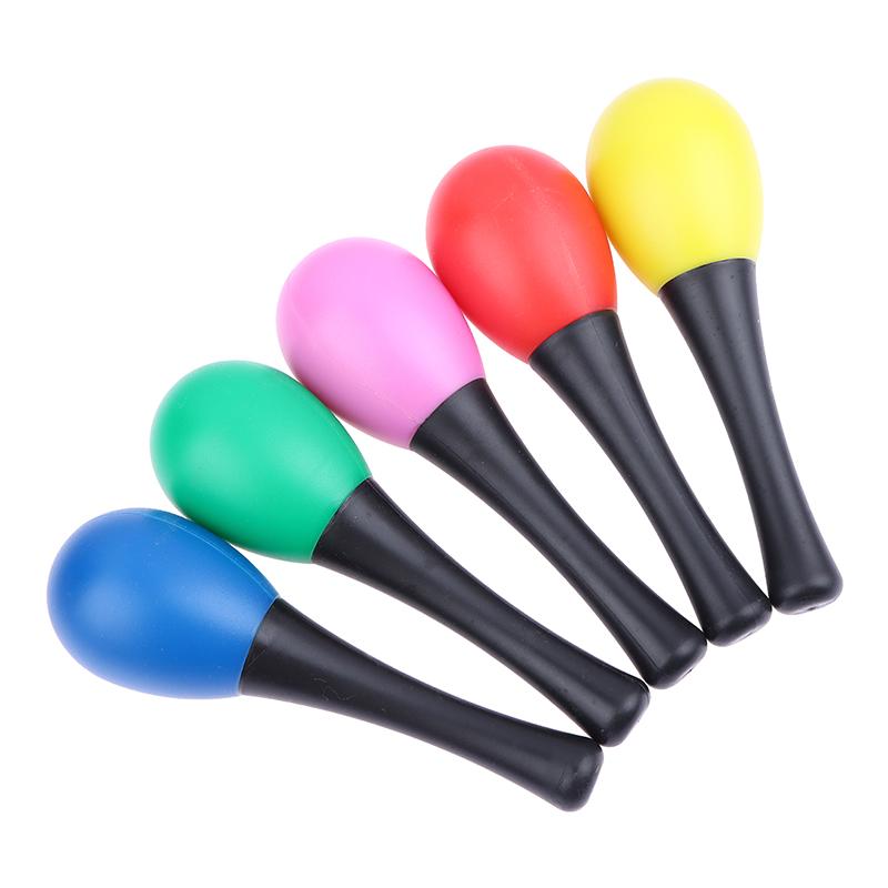 2 szt. Plastikowe Marakasy Młotek Piaskowy Grzechotka Wstrząsarka Instrumenty Muzyczne Perkusyjne Zabawki Do Szkoły Wydarzenie Perkusyjne