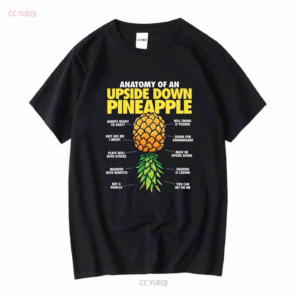 NEW LIMITED Funny Anatomy Of An Upside Down Pineapple Swinger Lifestyle T Shirt Vintage Washed Breathable Designer Clothes