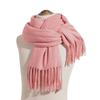 Imitation cashmere scarf women's autumn and winter mink hair men's scarf light luxury high-end sense solid color scarf Korean atmosphere sense