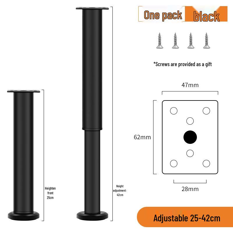 Adjustable Telescopic Furniture Legs: Cabinet, TV Stand, Bed, and Sofa Support Feet