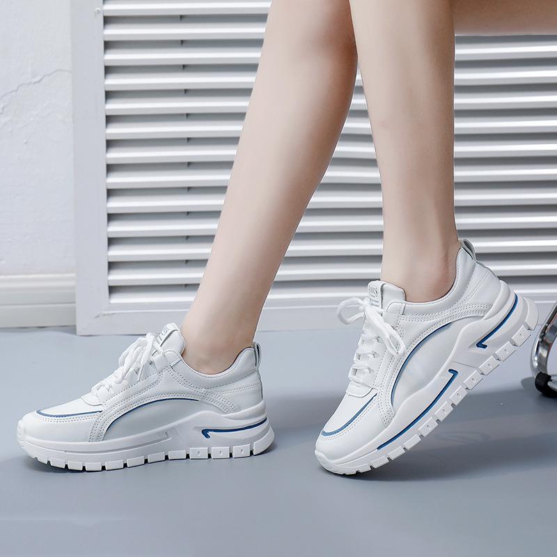 Sports Shoes Women's  Spring New Thick-soled Daddy Shoes Korean Version Round Toe Non-slip Student Casual Shoes