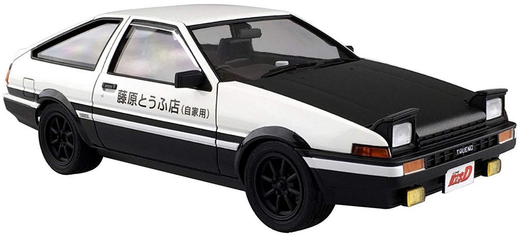 Aoshima Bunka Kyozai Initial D Takumi Fujiwara AE86 Trueno Project D Specification Scale Plastic Model No.1 1/24