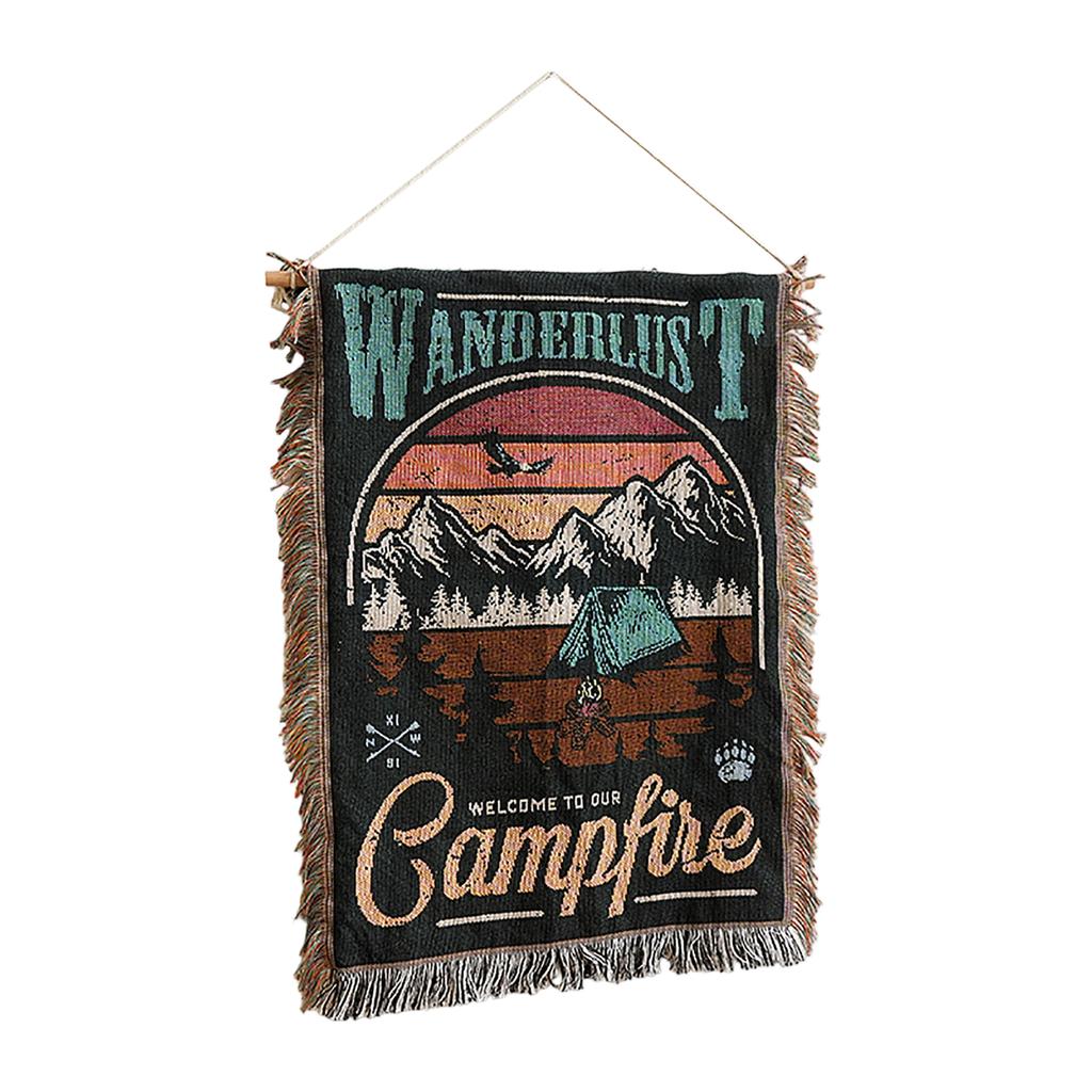 Camping Wall Tapestry – Room And Bedroom Decorative Cloth For Cozy Home And Outdoor Setup