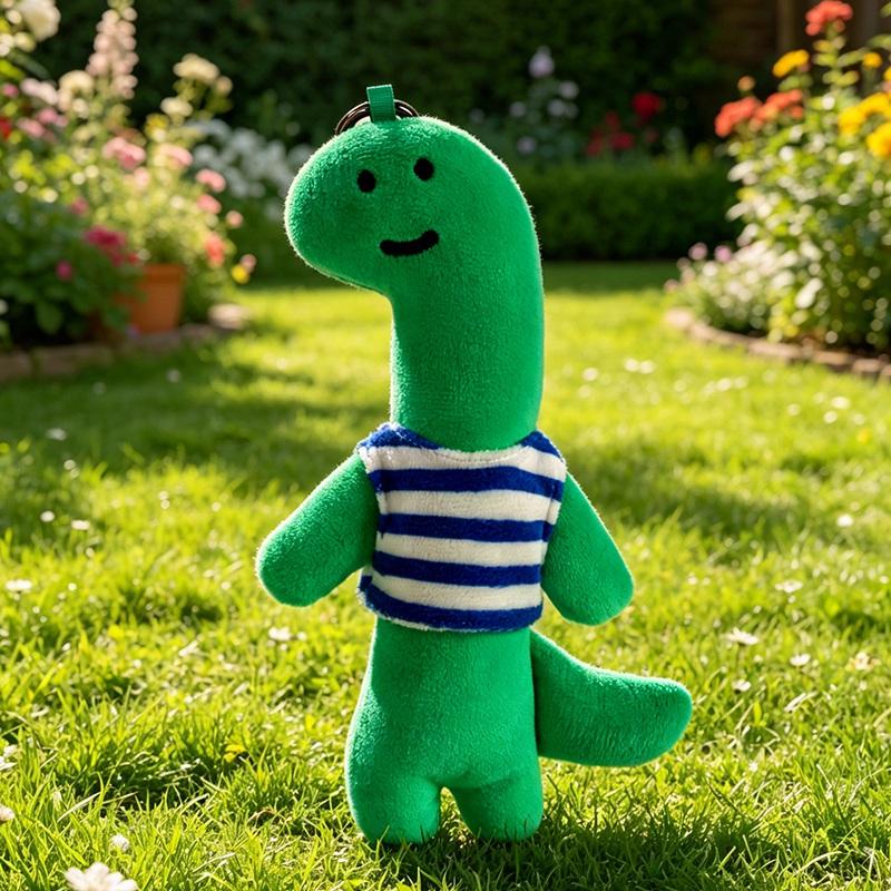Pendentif Peluche Dinosaure Rose Vert Adorable Pomme Dino Cool Jouets Peluches Douces Porte-clés Créatifs Accroches Pour Cadeaux green