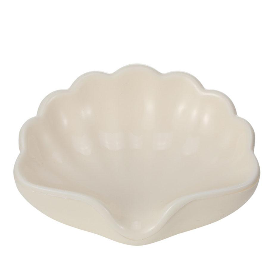 

1 pc Shell household plastic shell soap box, high-end creative bathroom soap box, automatic drainage белый