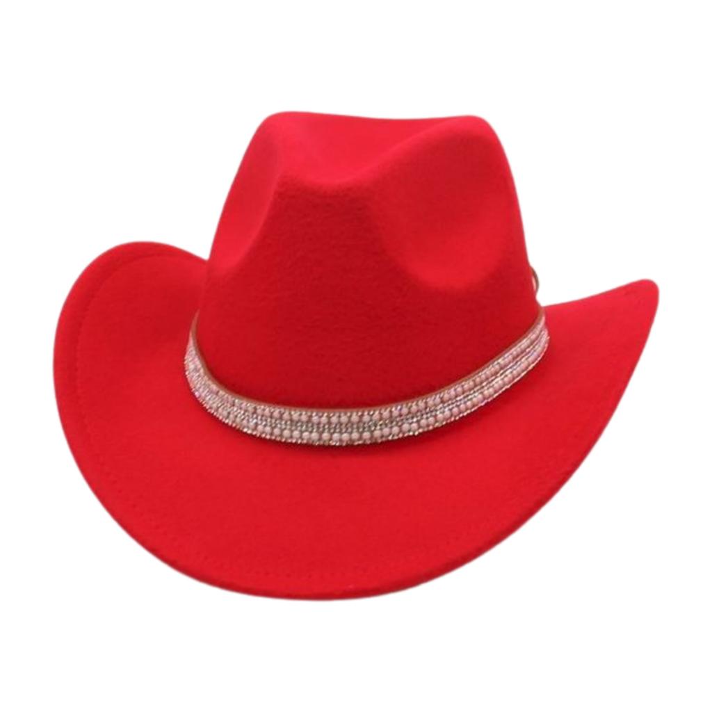 British Jazz Hat Men'S And Women'S High-End Flash Rhinestone Accessory Hat Cowboy Hat