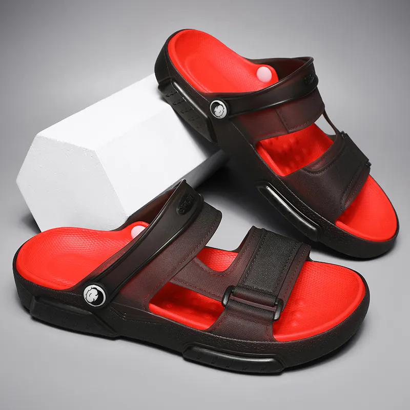 Cave Shoes for Men, Sandals for Summer Fashion, Breathable Beach Shoes for Outdoor Wear, Dual-purpose Sandals with Men's Toe Caps, Slippers