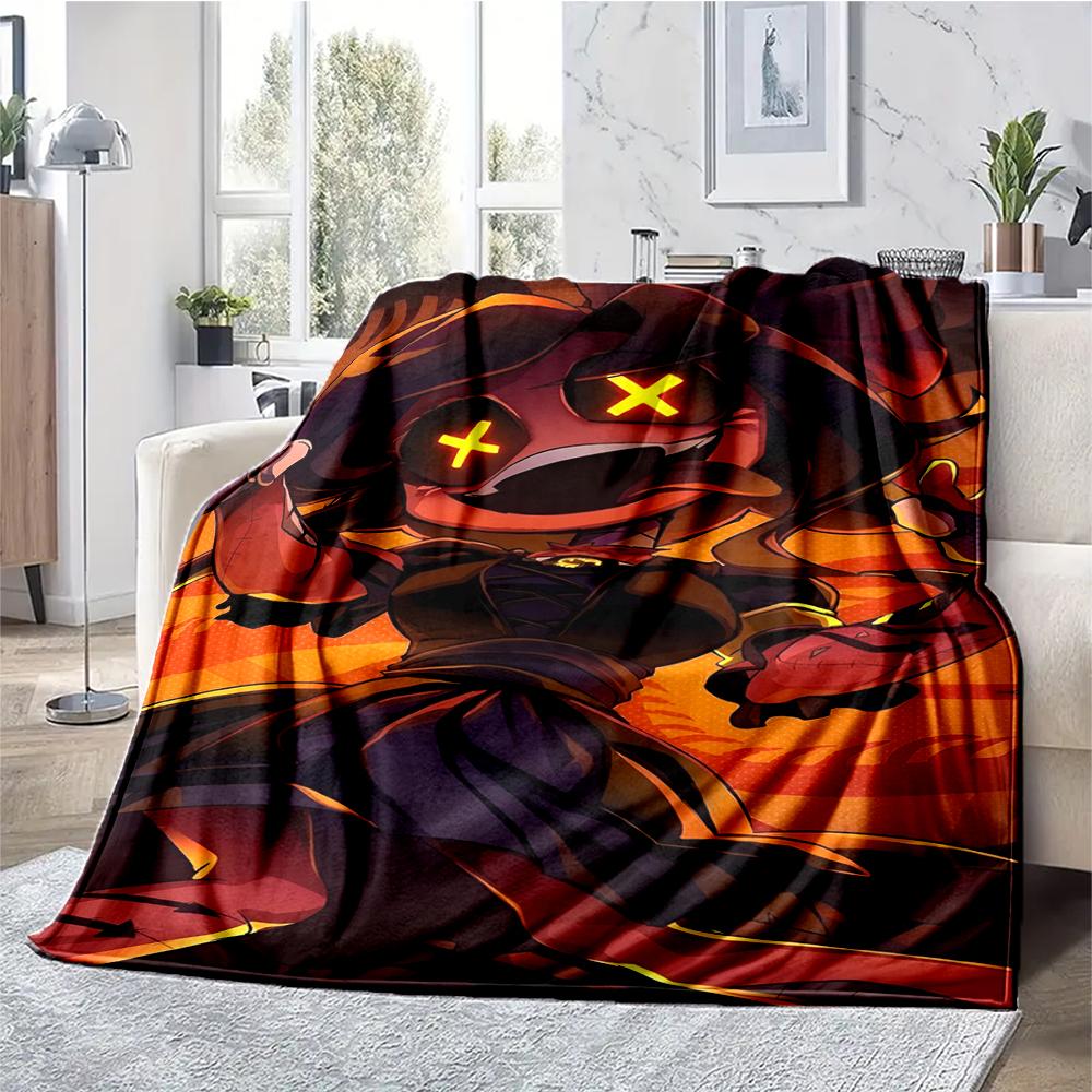 Murder Drones Theme Printed Blanket - Perfect for Couch, Bed, Travel & Outdoor Use | Machine Washable, Cozy & Durable.