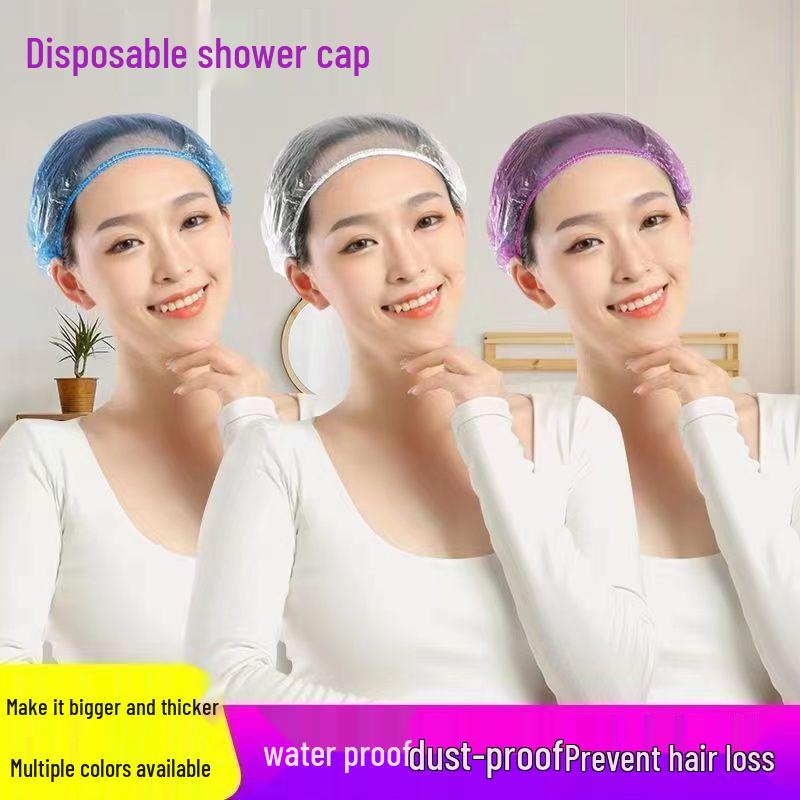 Thickened Waterproof Disposable Shower Cap for Dyeing, Bathing, and Salon Use