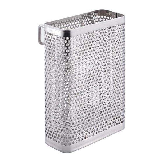 Shimomura Kinpan Stainless Steel Slim Punching Cutlery Drainer Basket with Hook for Chopsticks and Ladles, Tsubame-Sanjo